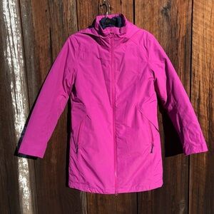 Lands' End 3 in 1 Coat w/quilted removable inner coat. Wind-waterproof size 8
